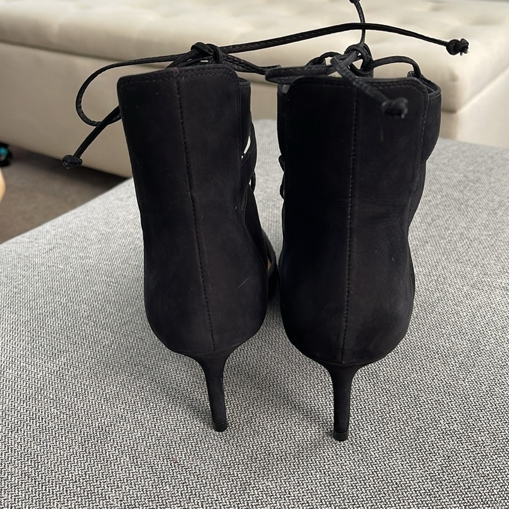 Schutz Suede Lace Up Heels - Picture 3 of 10